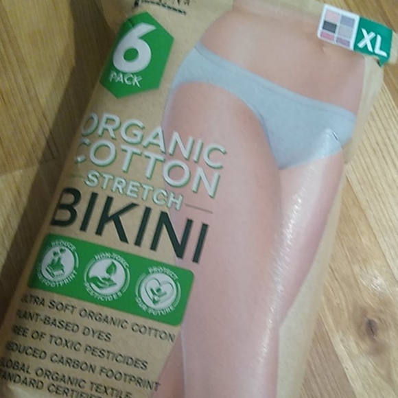 Felina Other - NWT Felina 6 pack organic cotton bikini panties